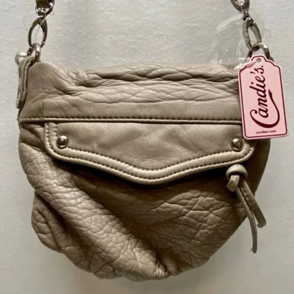 Candies Hand Bag‎ Shoulderbag Purse Grey Leather Khol's NWT